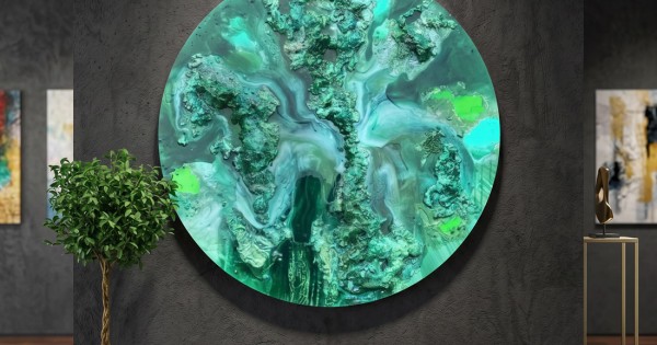 Enigmatic Emerald – Original Abstract Painting by Sean Knipe
