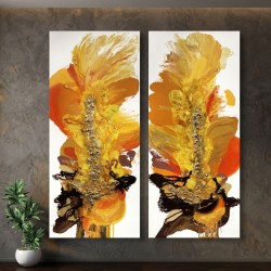 Honeyed Horizon - Paintings - Diptychs