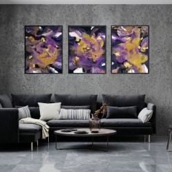 Purple Rain - Paintings - Triptych