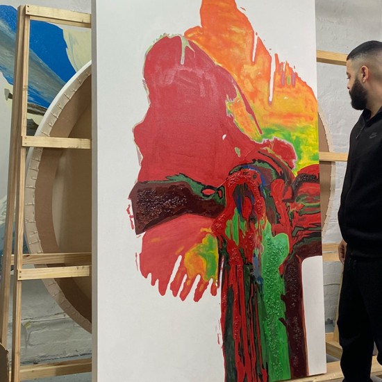 Her Mystic Femininity - Blazing Aura - Painting