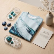 Sean Knipe Art – "Emerald Meander" Long Sleeve Sweatshirt