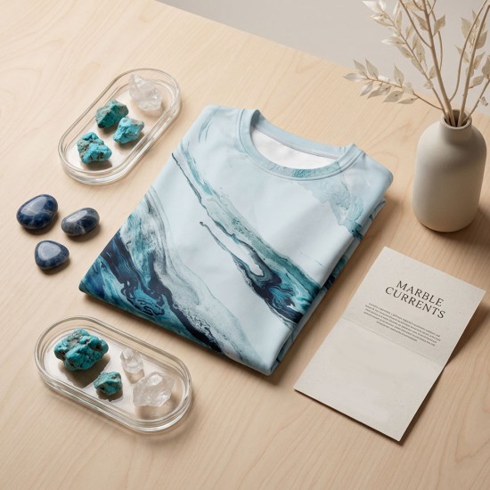 Sean Knipe Art – "Emerald Meander" Long Sleeve Sweatshirt